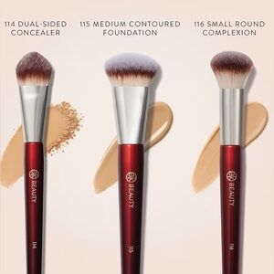 BK Beauty Core Complexion Trio Makeup Brushes Set (3PC) BNIB 🔖 114, 115, 116